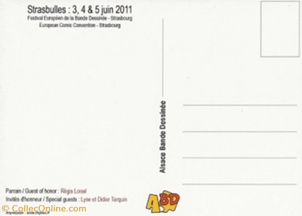 Strasbourg (67) 2011 cartes postales bande dessinee strasbourg 67 2011