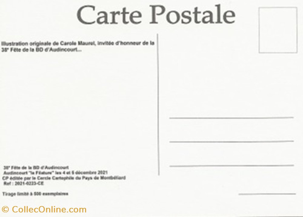 Audincourt (25) 2021 cartes postales bande dessinee audincourt 25 2021