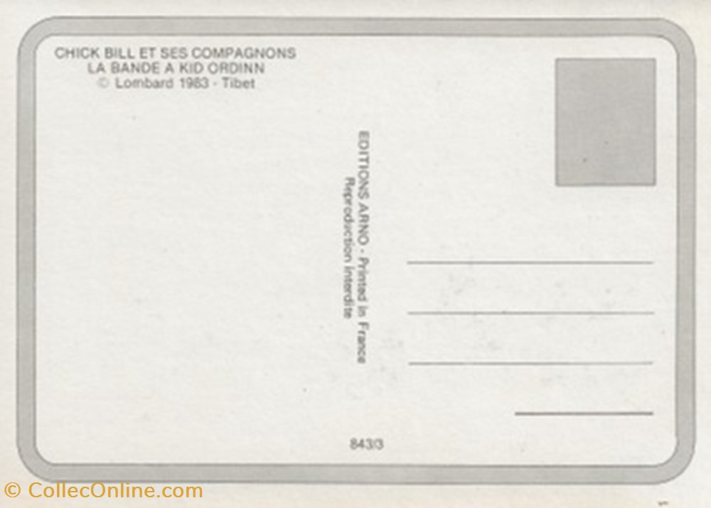 Chick Bill cartes postales bande dessinee chick bill