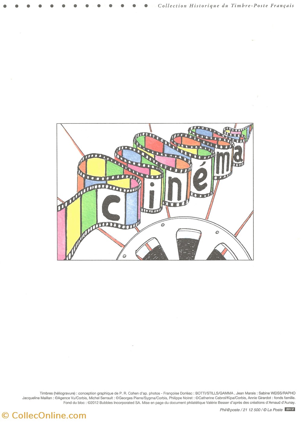 ZZZ 2012 Document philatélique Les acteurs de cinéma 4 timbres zzz 2012 document philatelique les acteurs de cinema
