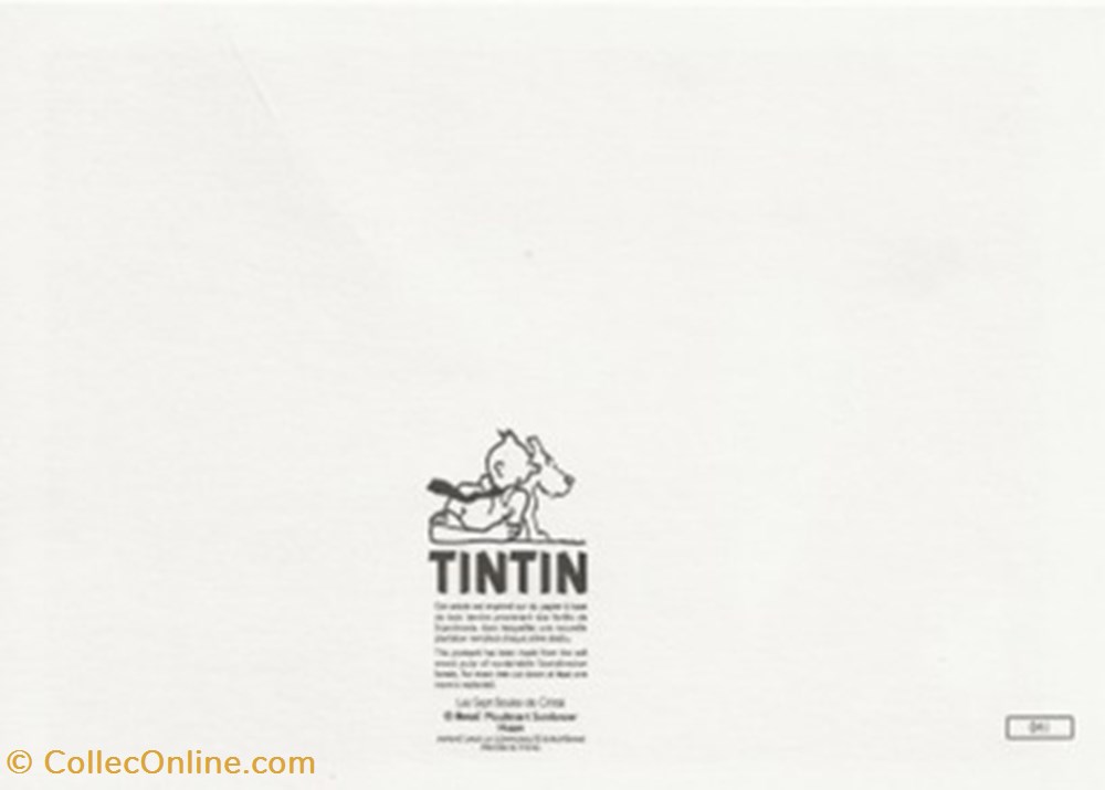 Tintin cartes postales bande dessinee tintin