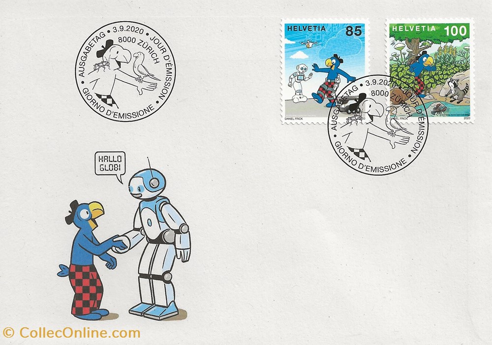 Zurich (Suisse) 2020 Globi timbres zurich suisse 2020 globi