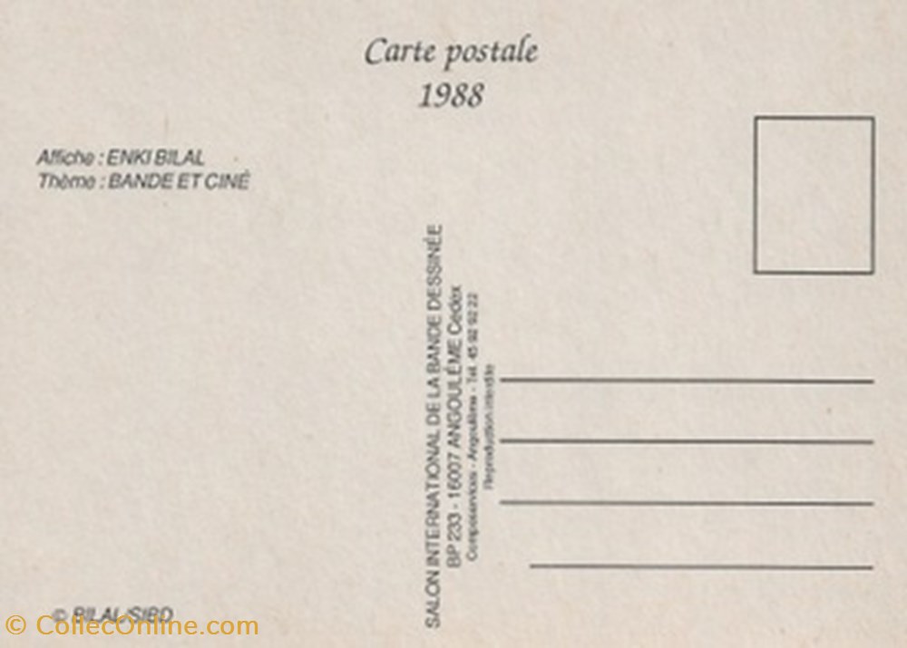 cartes postales bande dessinee angouleme 16 1988