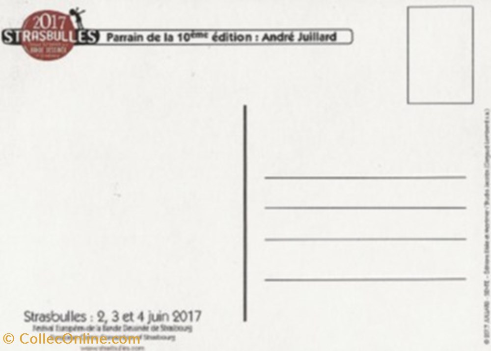 Strasbourg (67) 2017 cartes postales bande dessinee strasbourg 67 2017