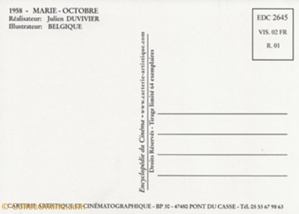 cartes postales autres marie octobre