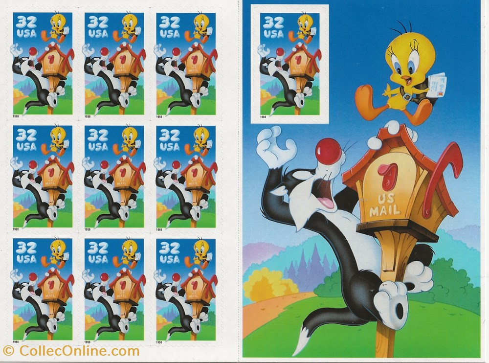 timbres new york etats unis 1998 sylvester tweety