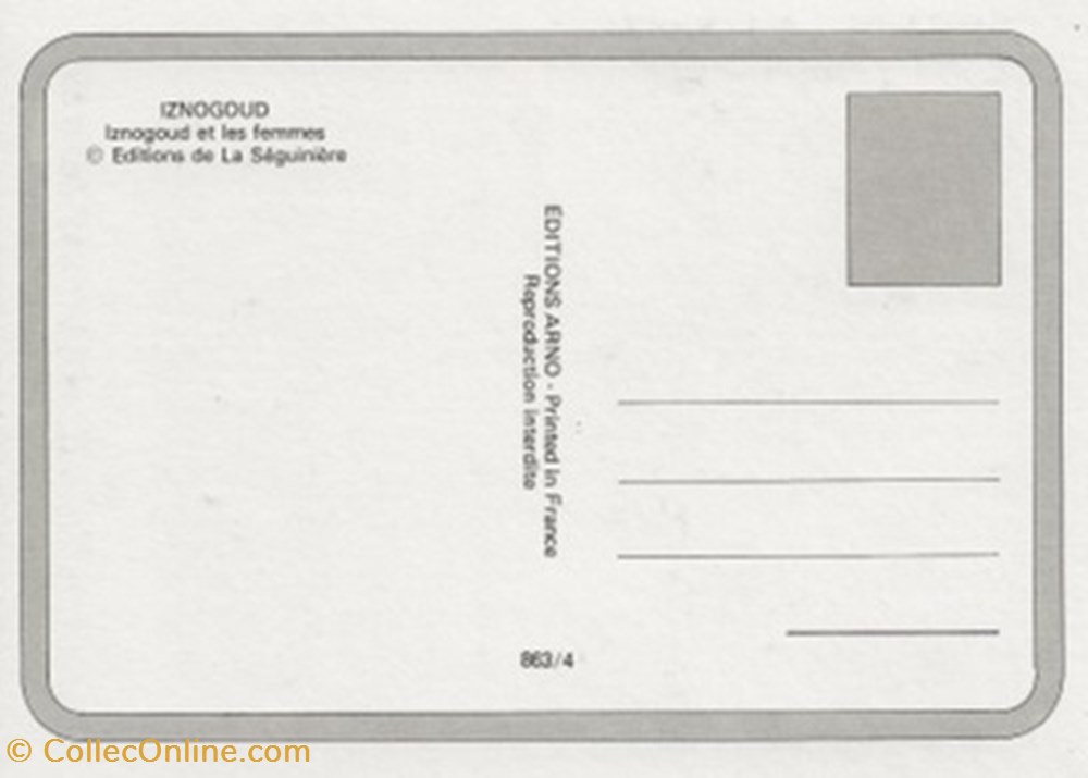 cartes postales bande dessinee iznogoud
