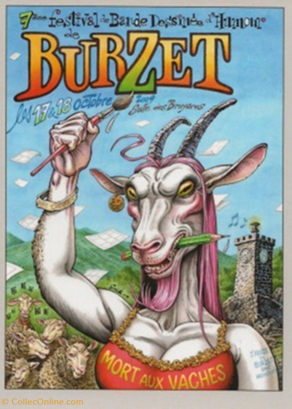 Burzet (07) 2009 cartes postales bande dessinee burzet 07 2009