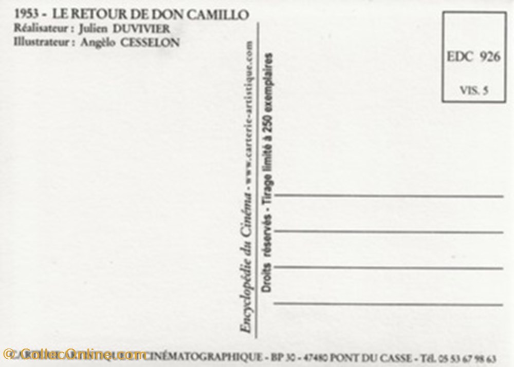 Le retour de Don Camillo cartes postales autres le retour de don camillo