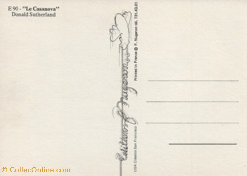Le Casanova de Fellini cartes postales autres le casanova de fellini