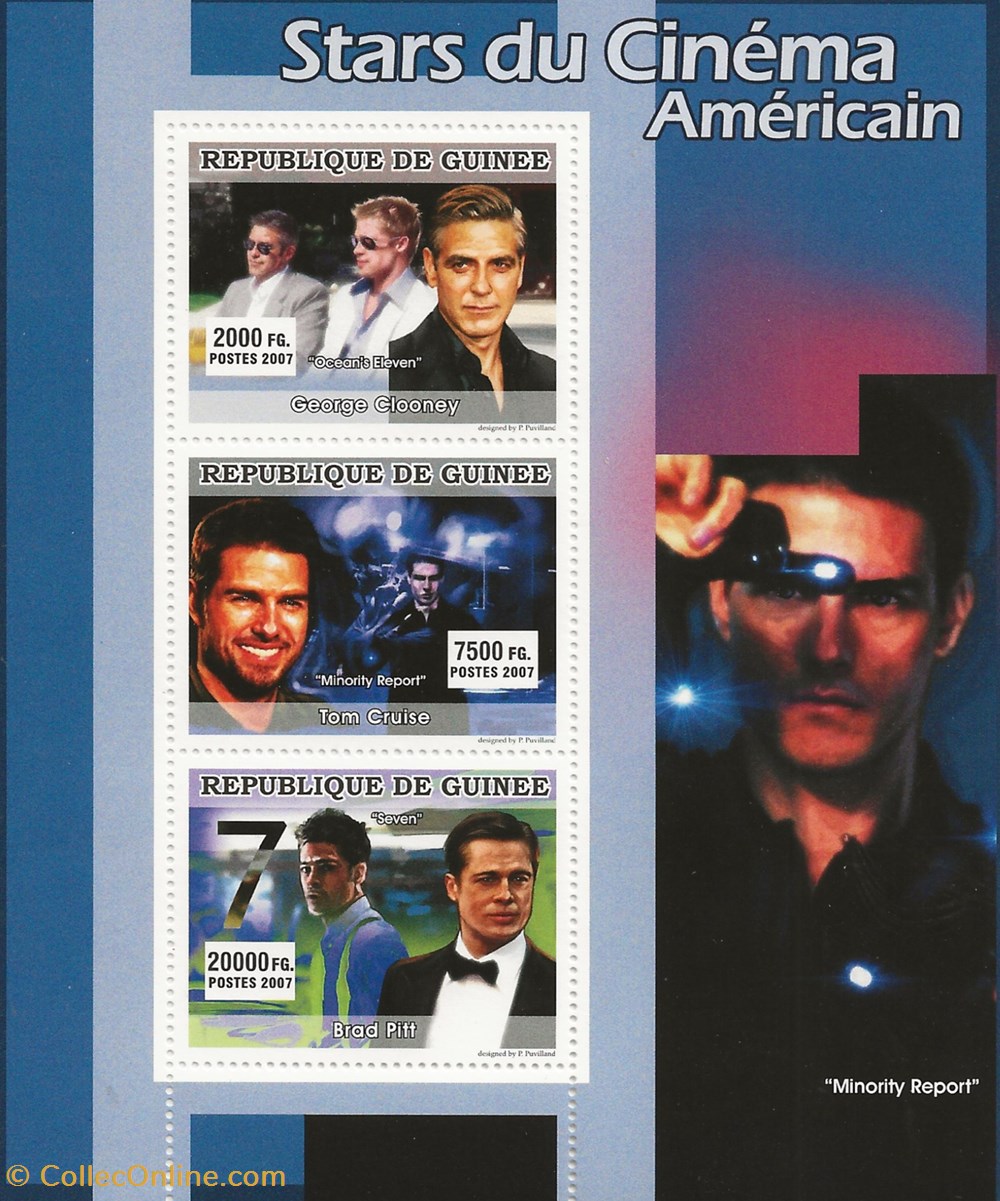 timbres zzz bloc guinee 2007 stars du cinema americain