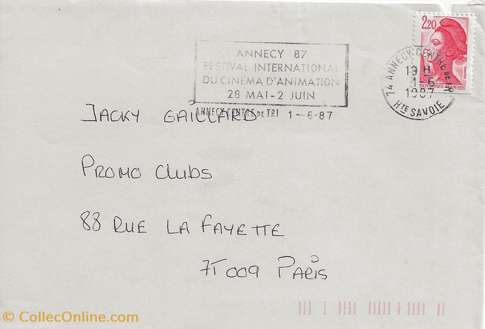timbres annecy 74 1987 festival international du film animation