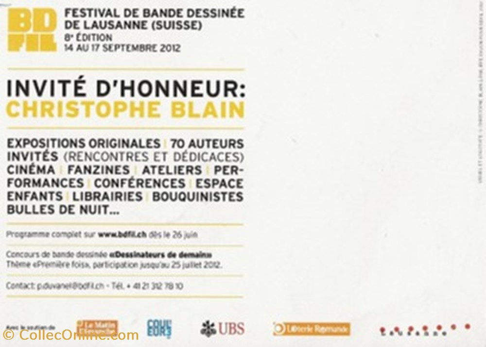 Lausanne (Suisse) 2012 cartes postales bande dessinee lausanne suisse 2012