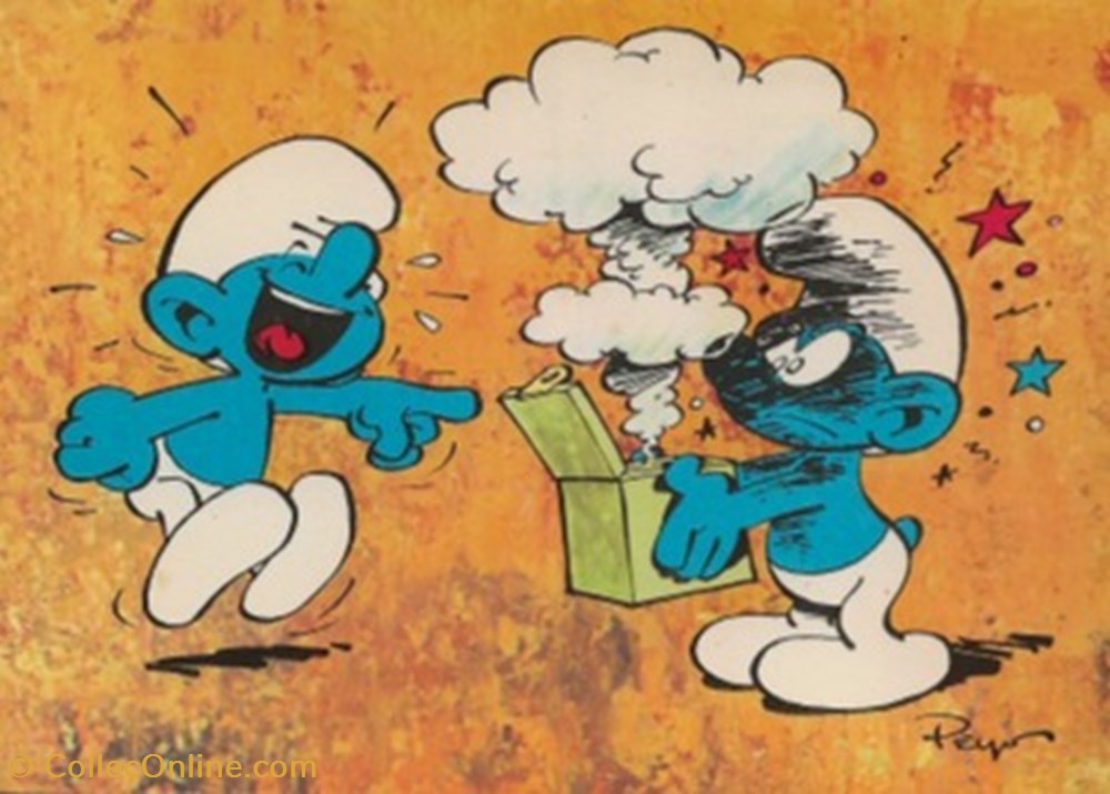 Schtroumpfs cartes postales bande dessinee schtroumpfs