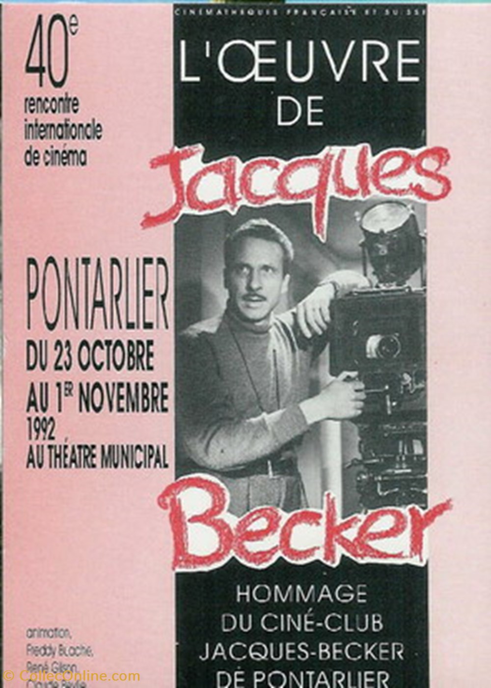 Pontarlier Rencontres de cinéma 1992 cartes postales autres pontarlier rencontres de cinema 1992