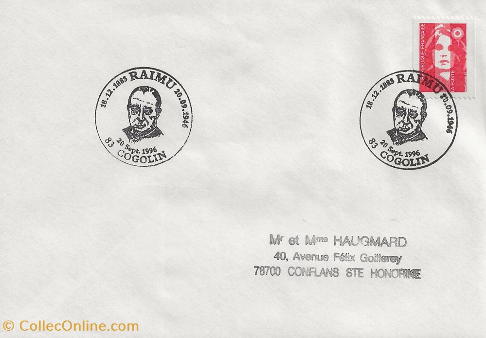 timbres cogolin 83 1996 raimu