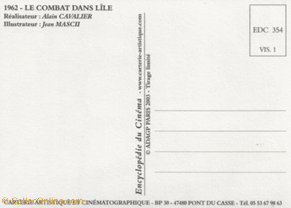 cartes postales autres le combat dans ile