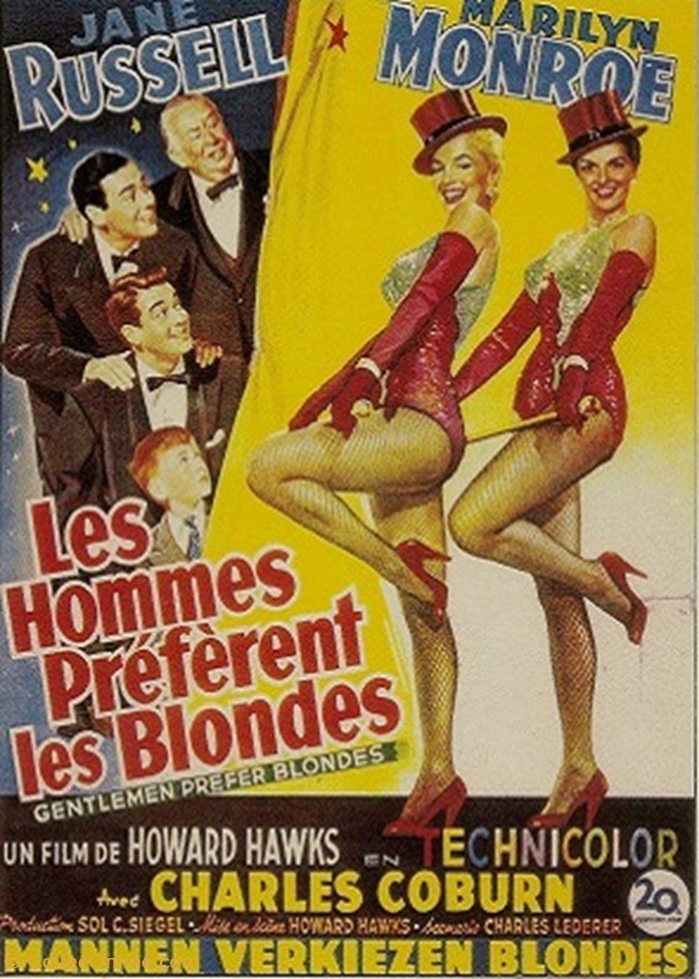 cartes postales autres les hommes preferent les blondes