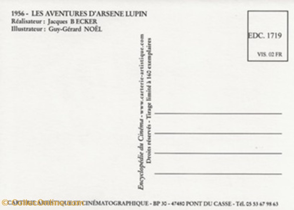 cartes postales autres les aventures arsene lupin