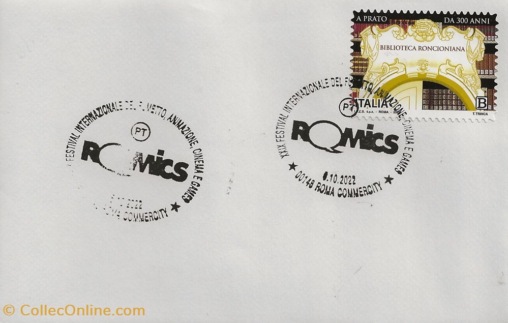 timbres roma italie 2022 xxix festival internazionale del fumetto animazione cinema games