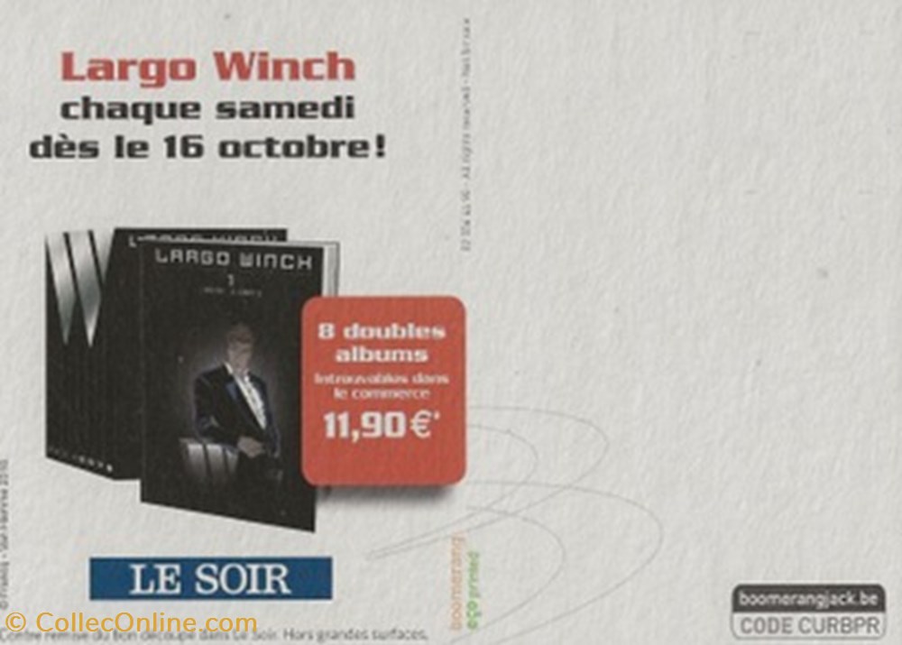 cartes postales bande dessinee largo winch