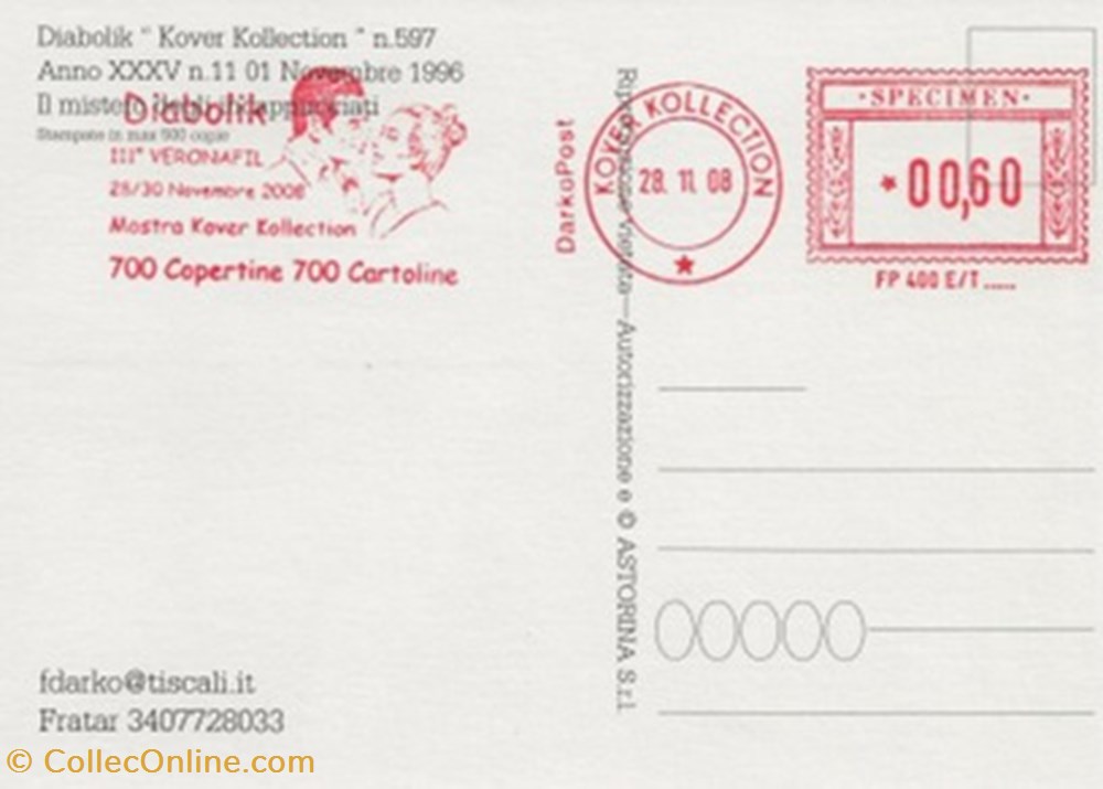 cartes postales bande dessinee diabolik anno 35 11
