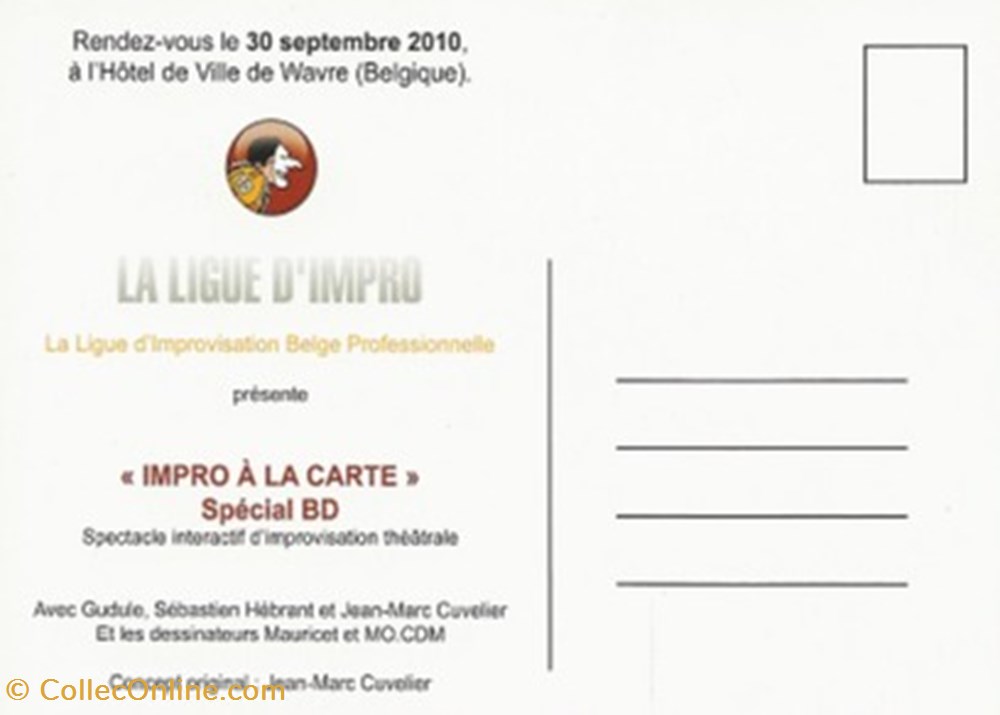 Wavre (Belgique) 2010 cartes postales bande dessinee wavre belgique 2010