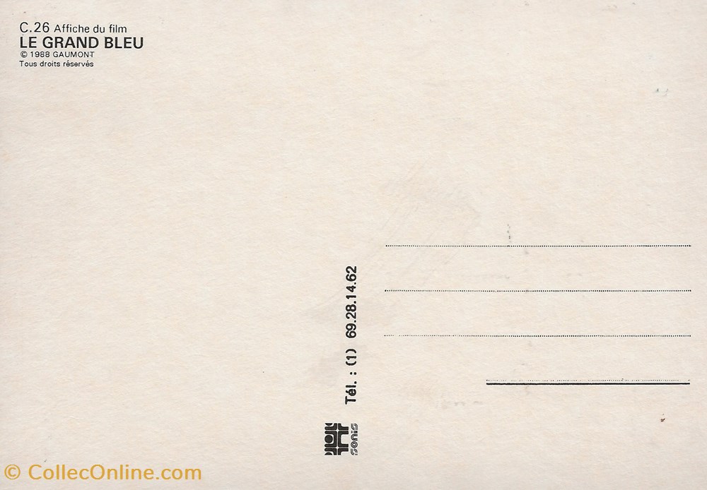 Le grand bleu 2 cartes postales autres le grand bleu