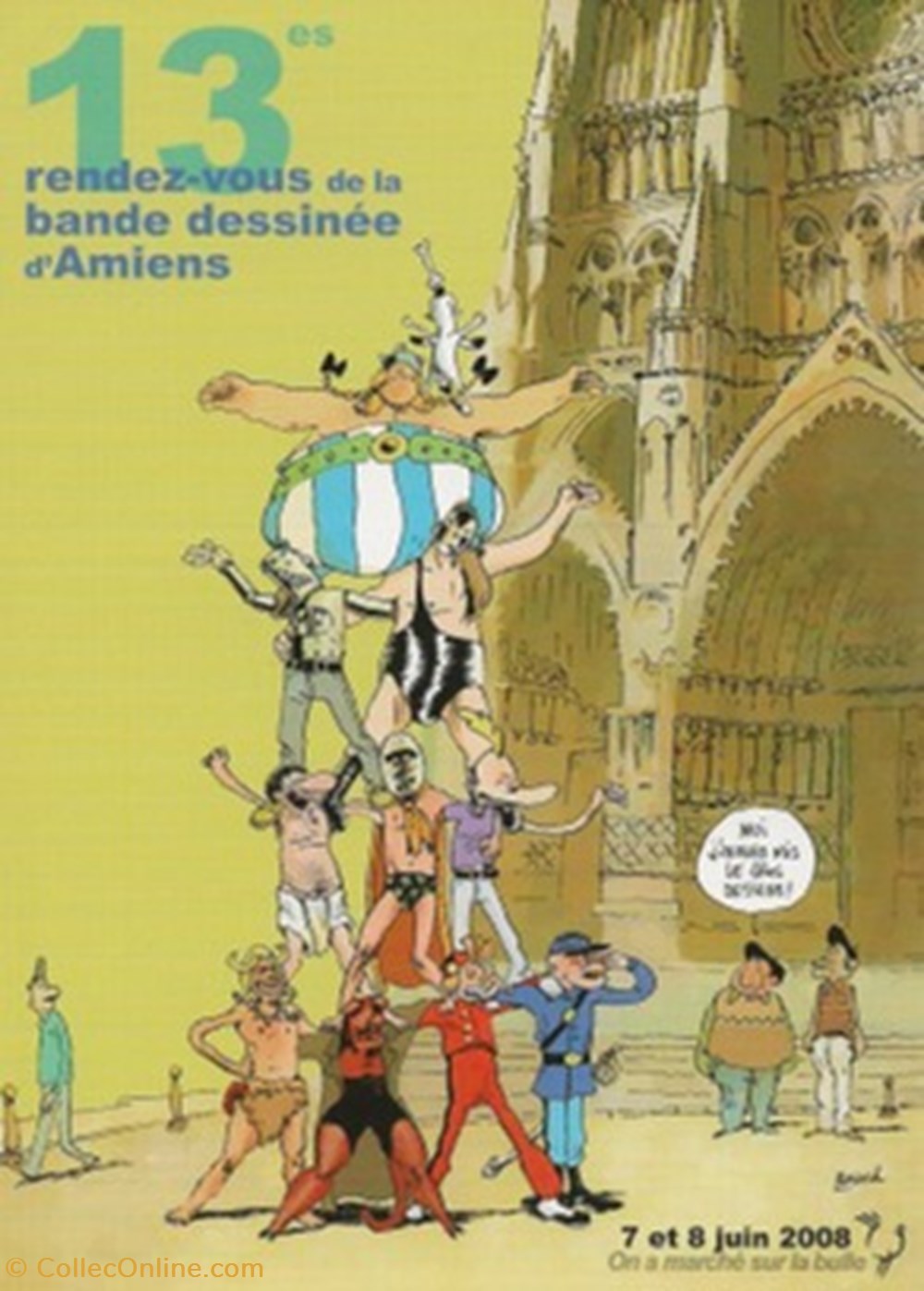 cartes postales bande dessinee amiens 80 2008