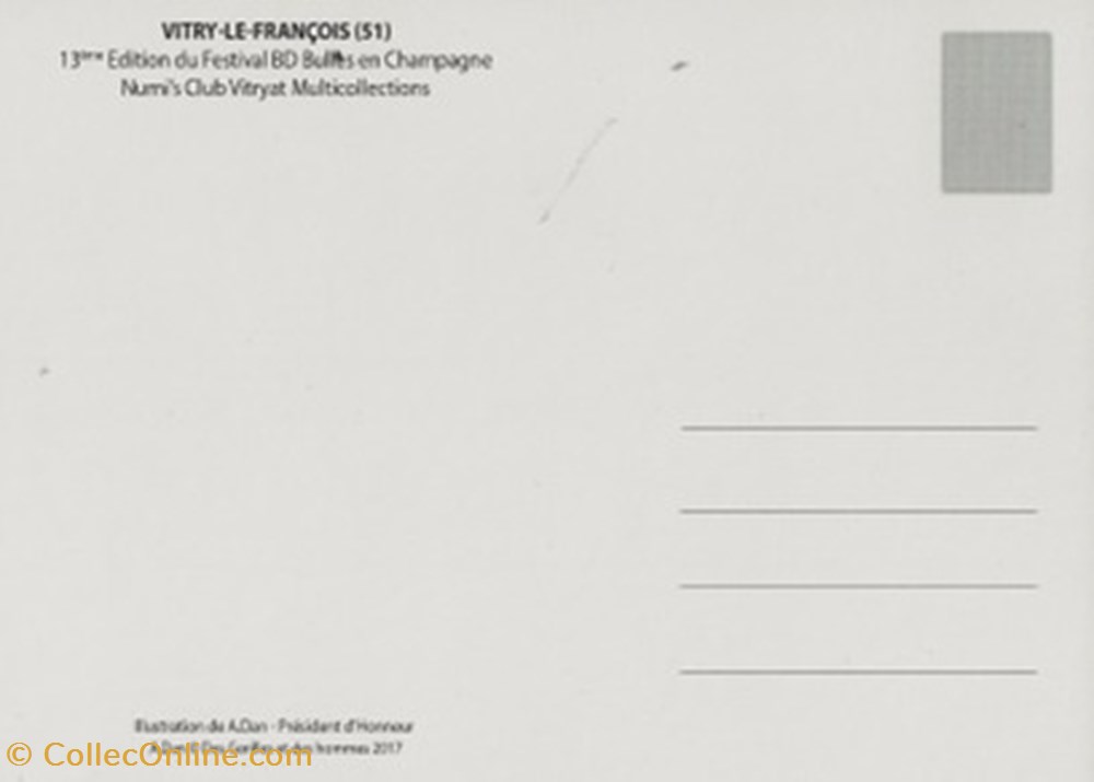 Vitry-le-François (51) 2017 cartes postales bande dessinee vitry le francois 51 2017