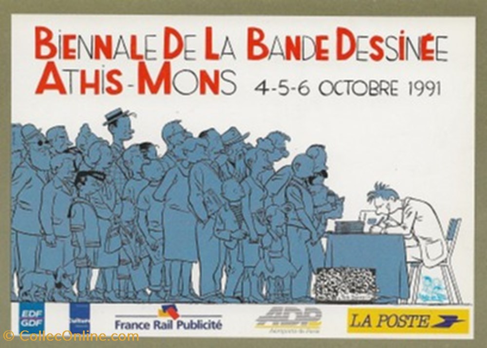 cartes postales bande dessinee athis mons 91 1991