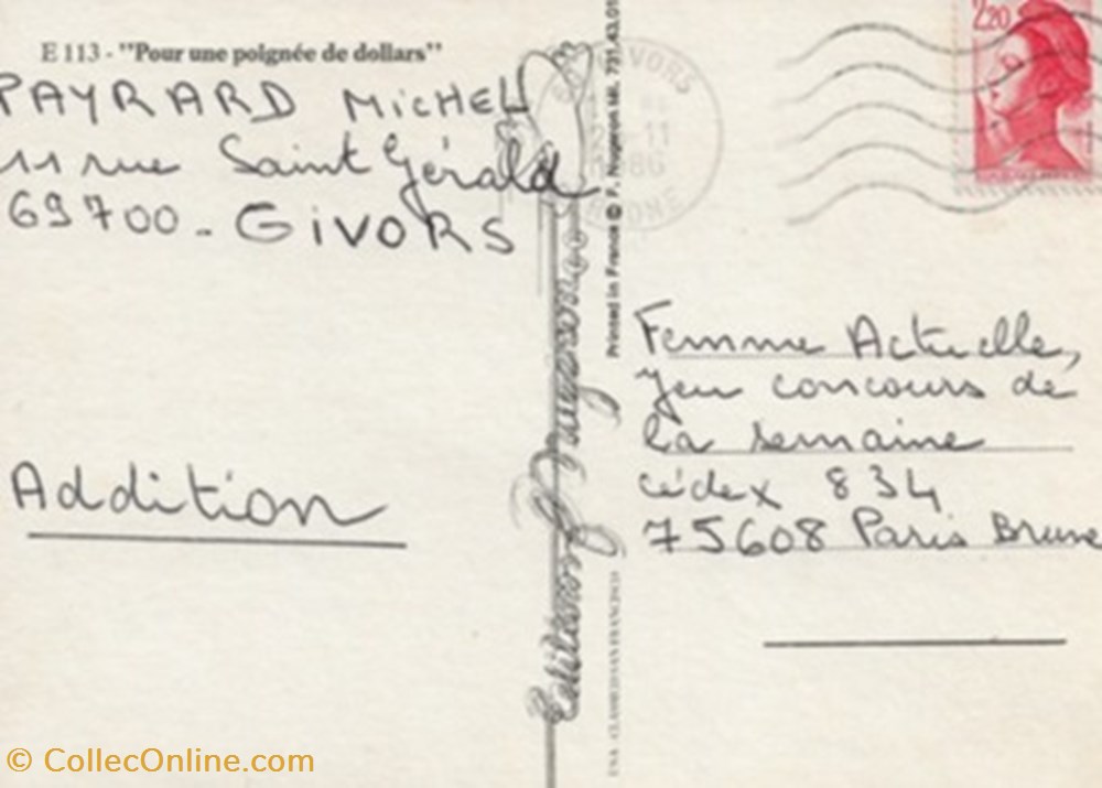 Pour une poignée de dollars cartes postales autres pour une poignee de dollars
