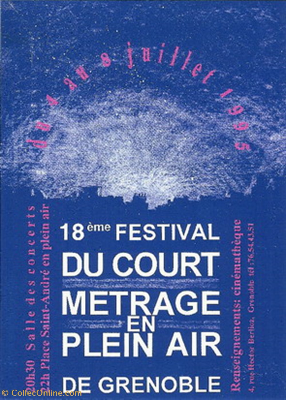 cartes postales autres grenoble festival du court metrage de plein air 1995
