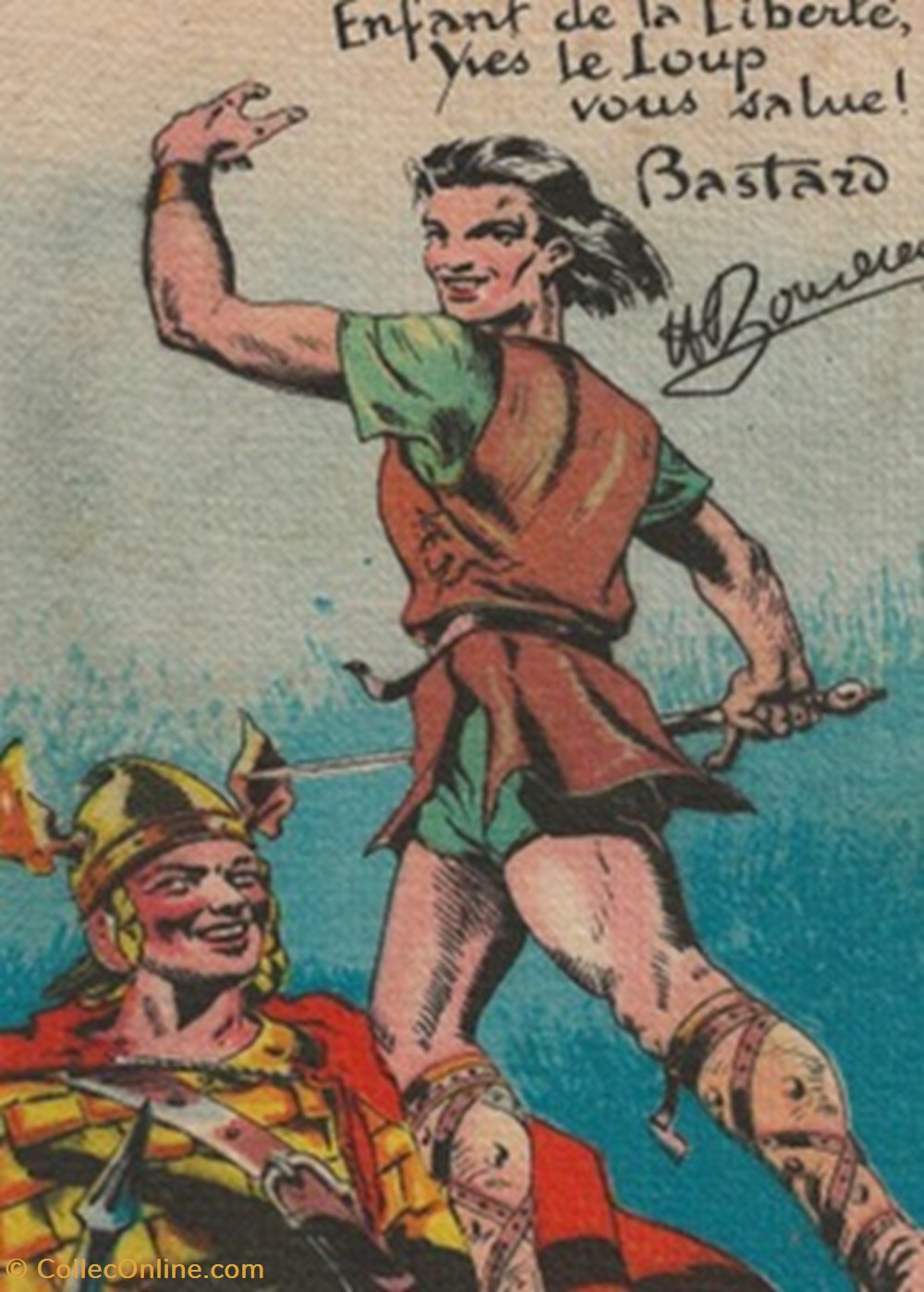 cartes postales bande dessinee yves le loup