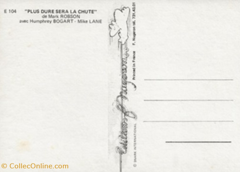 Plus dure sera la chute 4 cartes postales autres plus dure sera la chute