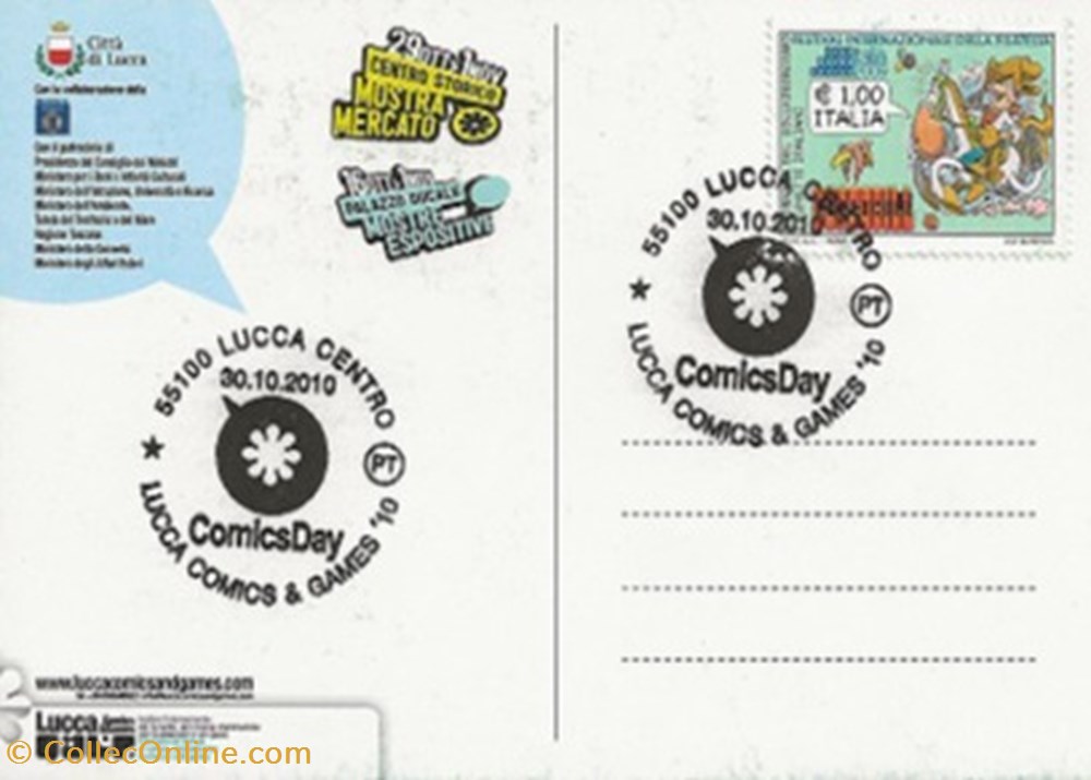 Lucca (Italie) 2010 cartes postales bande dessinee lucca italie 2010