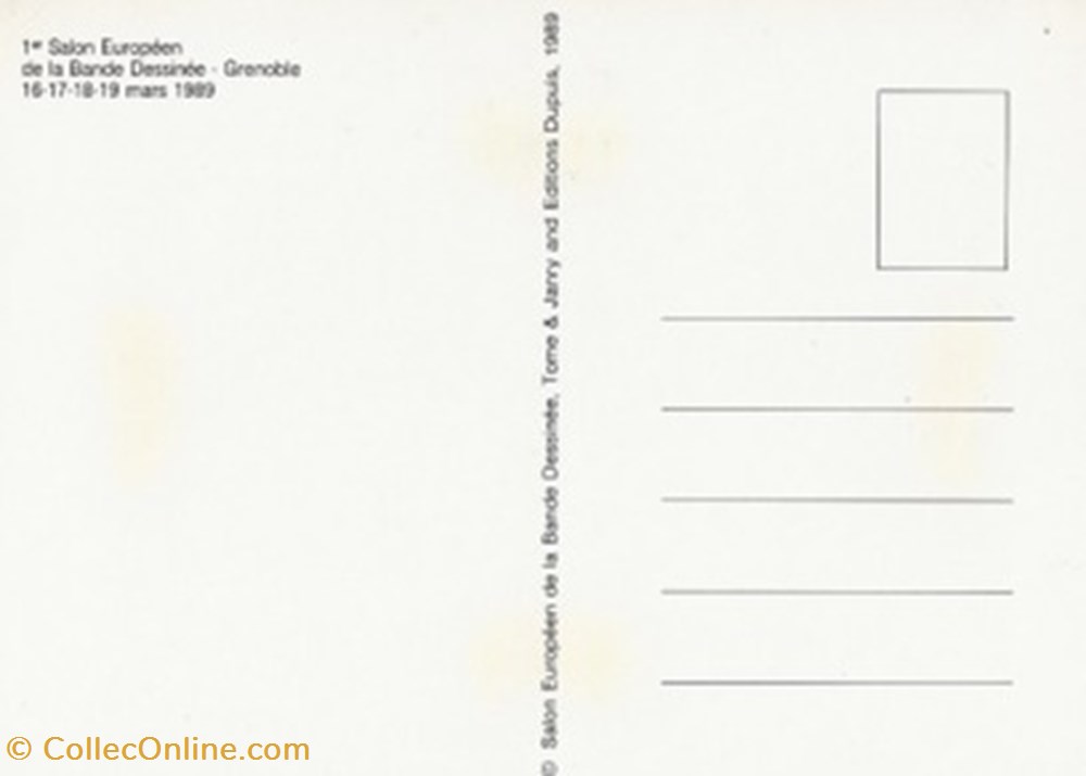 cartes postales bande dessinee grenoble 38 1989
