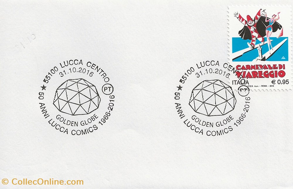 Lucca (Italie) 2016 50 Anni Lucca comics 1966/2016 timbres lucca italie 2016 50 anni lucca comics 1966 2016
