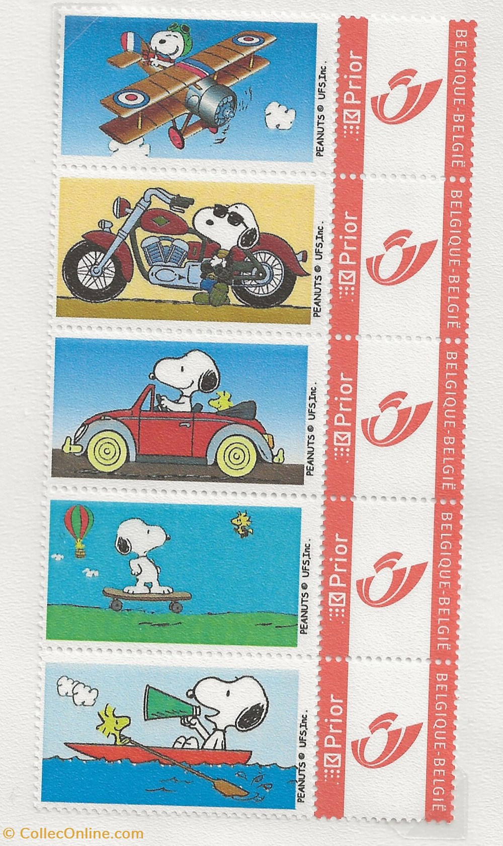 ZZZ - Belgique Duostamp - Peanuts timbres zzz belgique duostamp peanuts