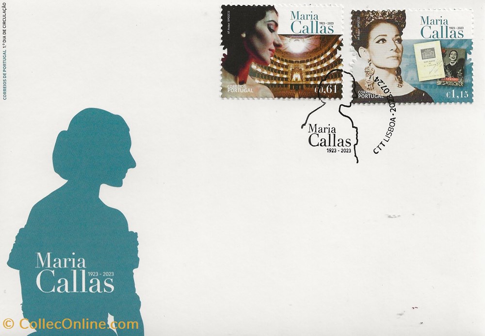 Lisbonne (Portugal) 2023 Maria Callas timbres lisbonne portugal 2023 maria callas