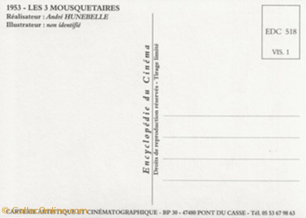 Les trois mousquetaires cartes postales autres les trois mousquetaires