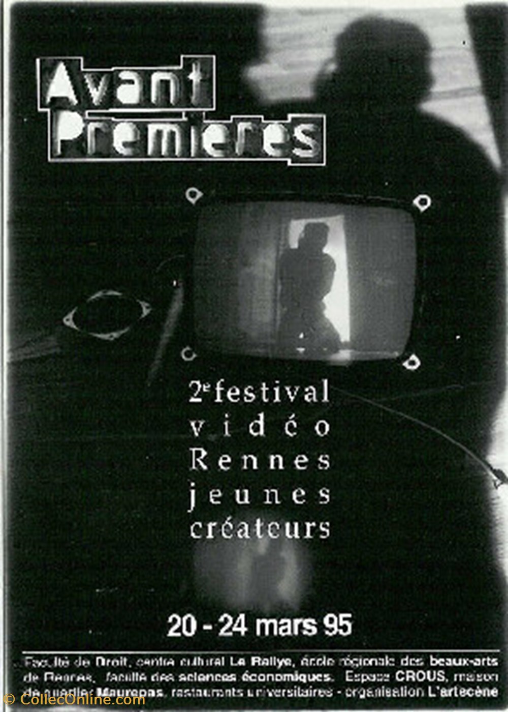 Rennes Festival vidéo des jeunes créateurs 1995 cartes postales autres rennes festival video des jeunes createurs 1995
