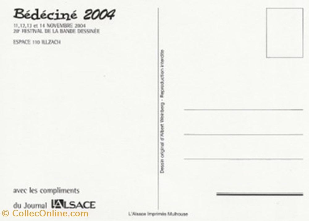 Illzach (68) 2004 cartes postales bande dessinee illzach 68 2004