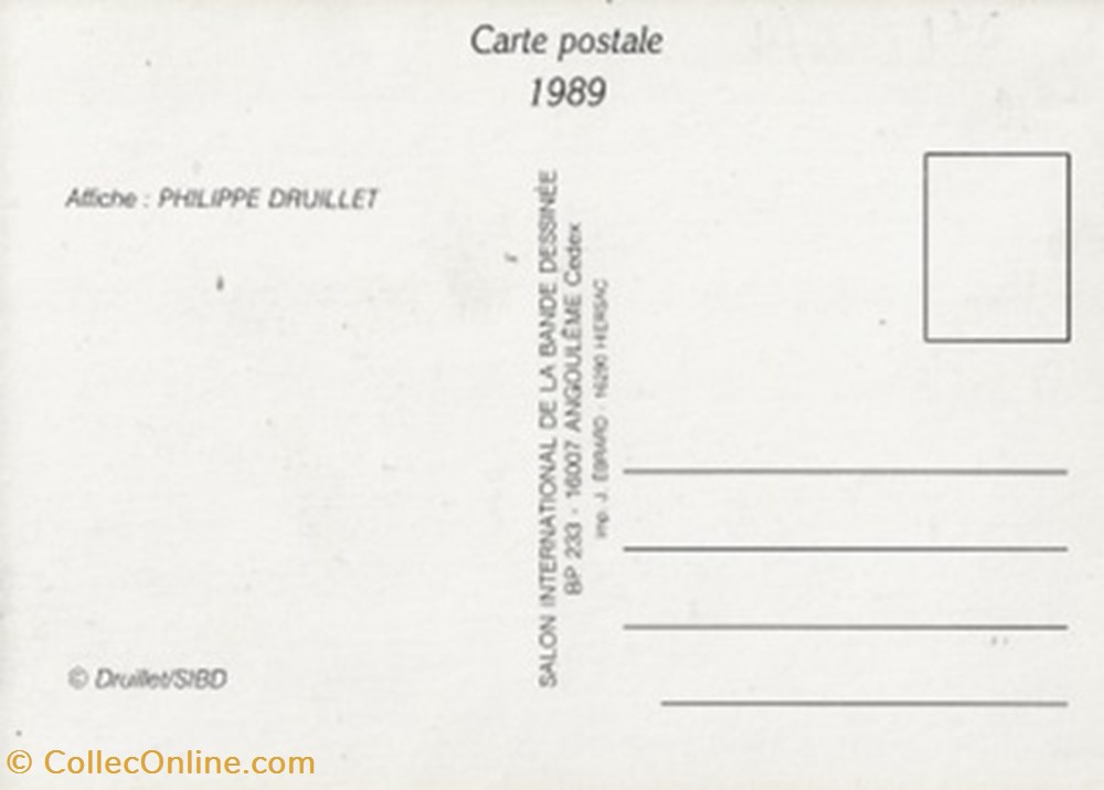 cartes postales bande dessinee angouleme 16 1989