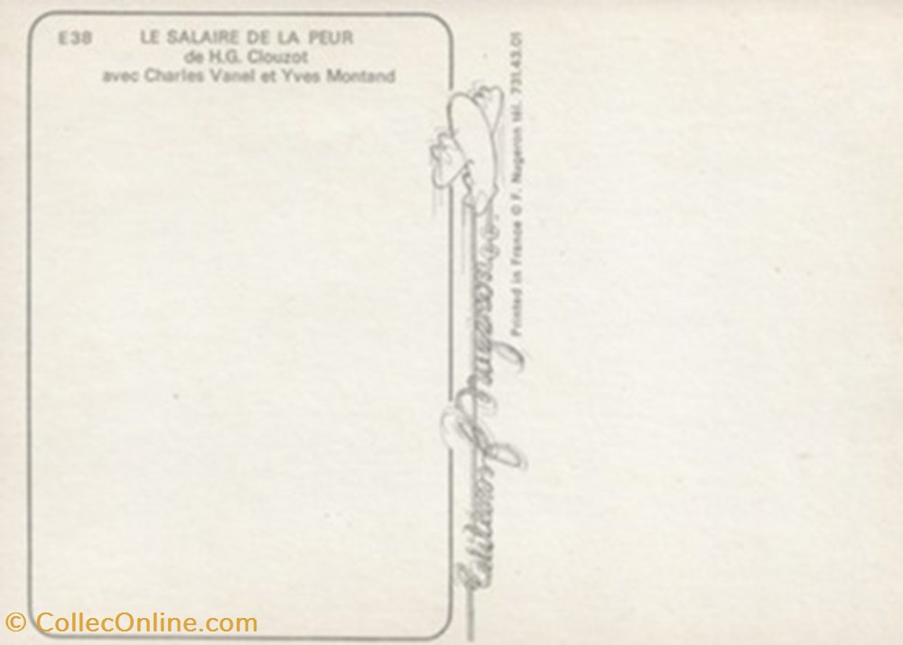 Le salaire de la peur cartes postales autres le salaire de la peur