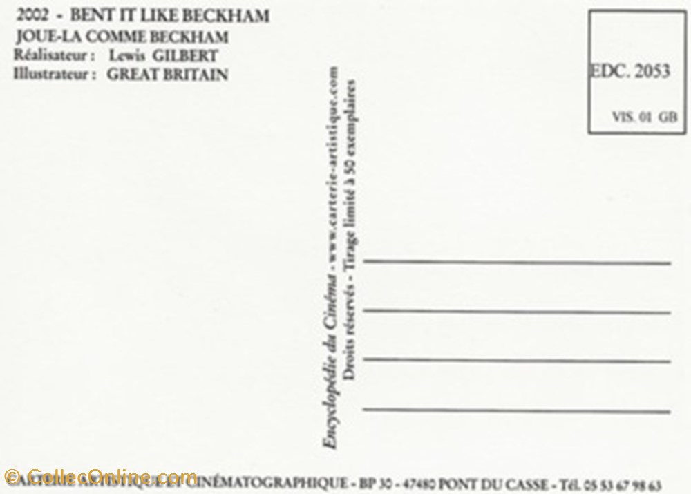 cartes postales autres bend it like beckham