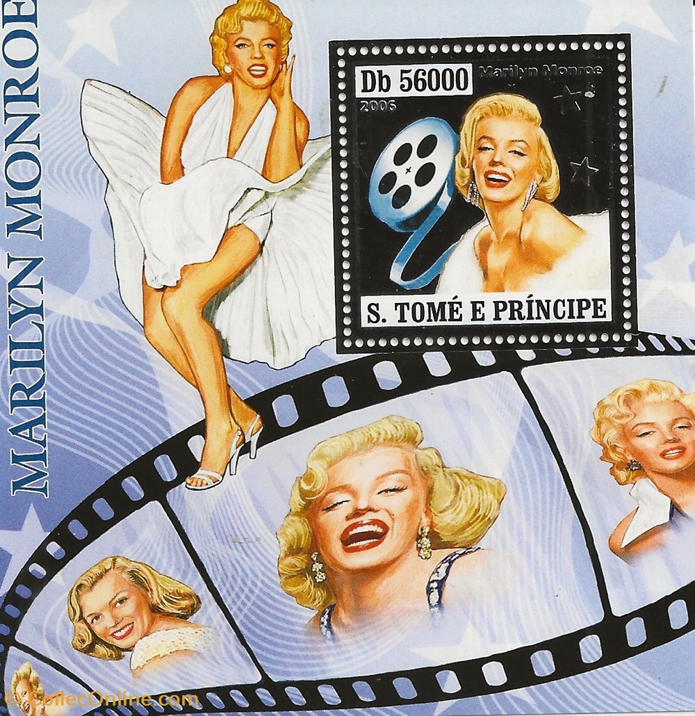 ZZZ Blocs (Sao Tome e Principe) 2006 Marilyn Monroe 4 timbres zzz blocs sao tome e principe 2006 marilyn monroe