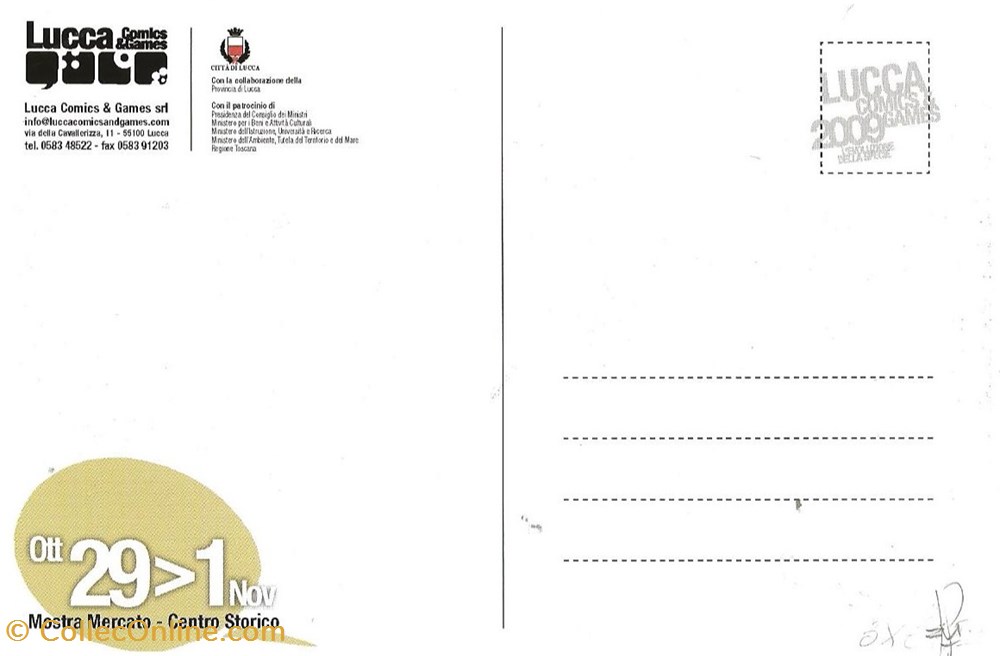 Lucca (Italie) 2009 cartes postales bande dessinee lucca italie 2009