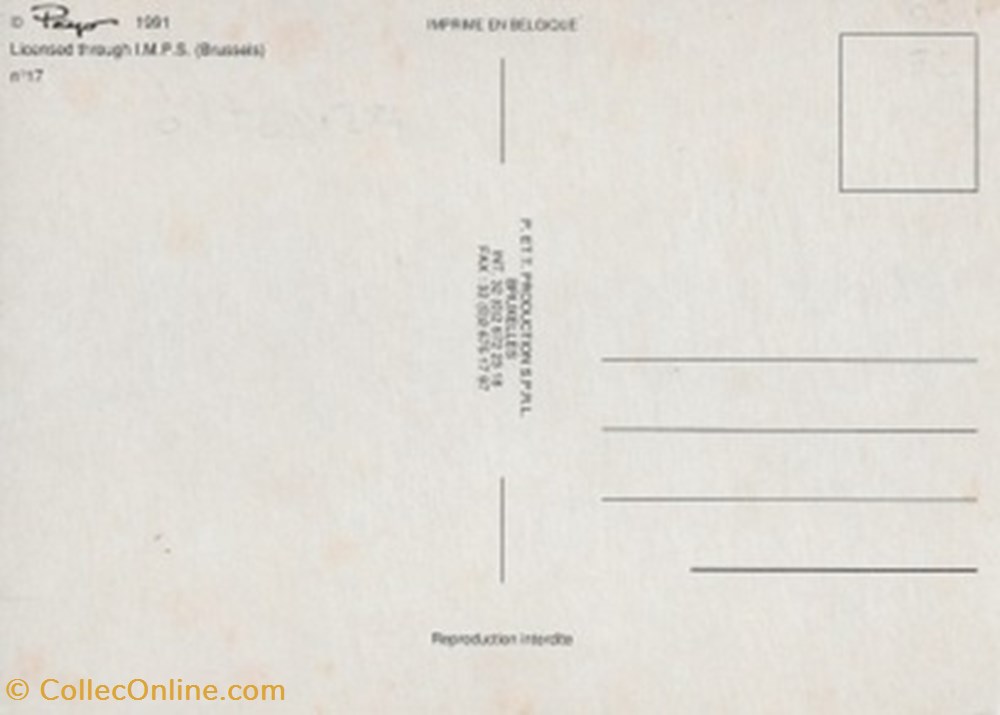 Schtroumpfs cartes postales bande dessinee schtroumpfs