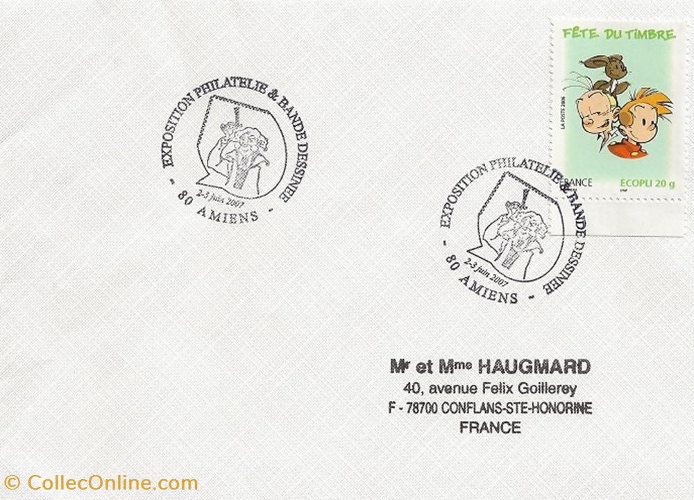 timbres amiens 80 2007 exposition philatelique bande dessinee